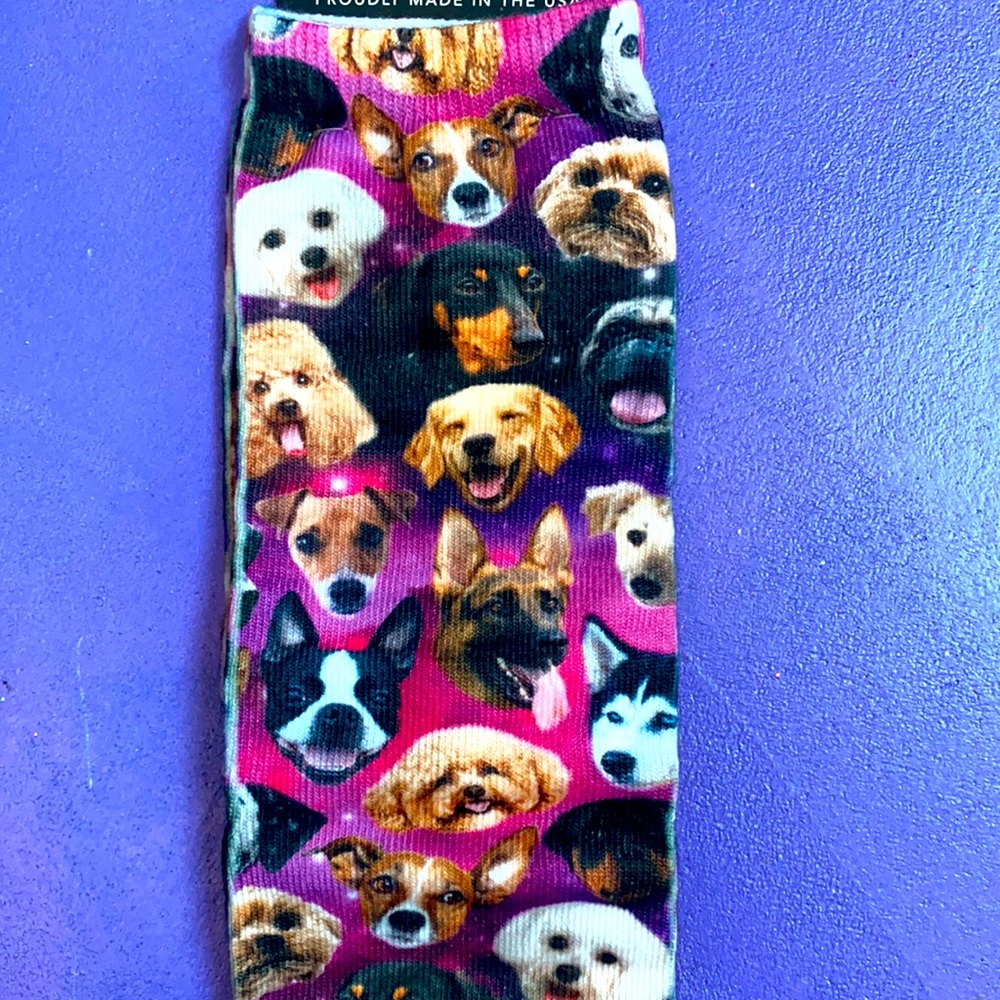 Dog Print Crew Socks